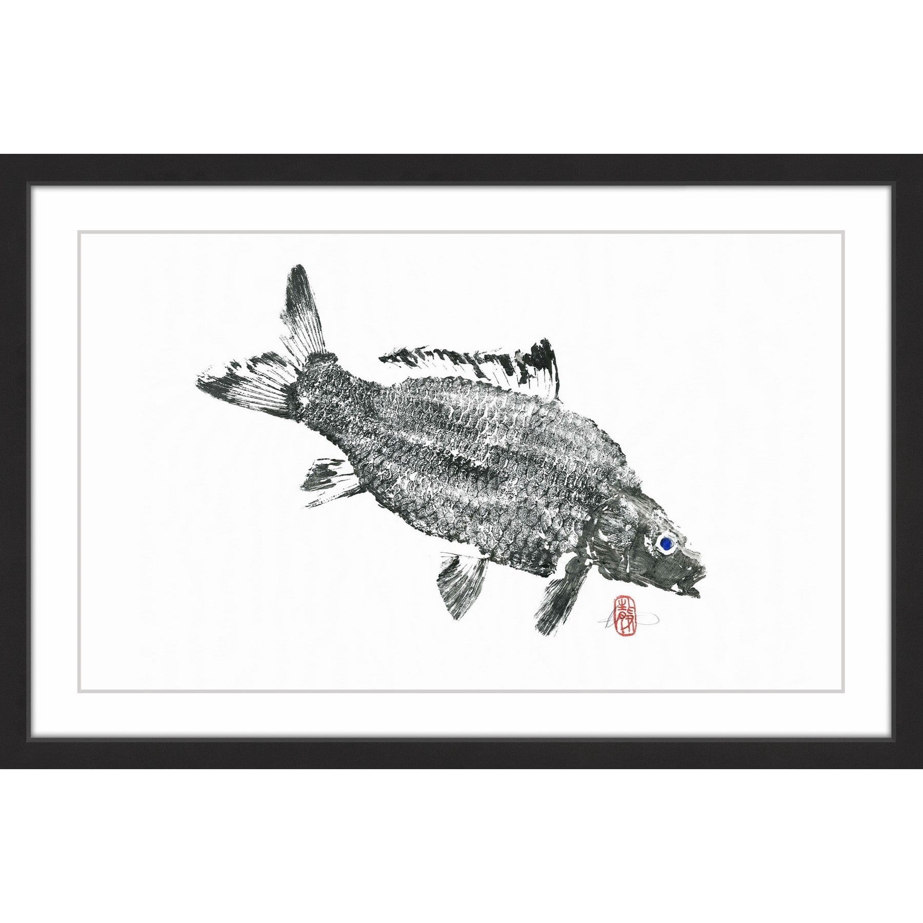 "Carp" Framed Painting Print