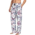 thumbnail image 6 of Susaid Butterflies in Pastel Print Mens Pajama Pants Set Sleep & Lounge Pants, PJ Bottoms with Pockets and Button Fly-Small, 6 of 6