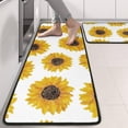 thumbnail image 2 of Kitchen Rugs Sets Of 2,White Yellow Sunflower Pattern Anti Fatigue Kitchen Mat Rugs Non Slip Washable,Decorative Kitchen Floor Mats for Kitchen,Sink,Laundry,17"x47"+17"x47", 2 of 5