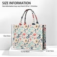 thumbnail image 3 of Large Capacity Tote Bag,Pioneer Flower Floral Print Pattern Handbag Fashion Luxury Tote Bag,15.7"x13"x 5.1" Inches,Laptop Compatible, 3 of 6