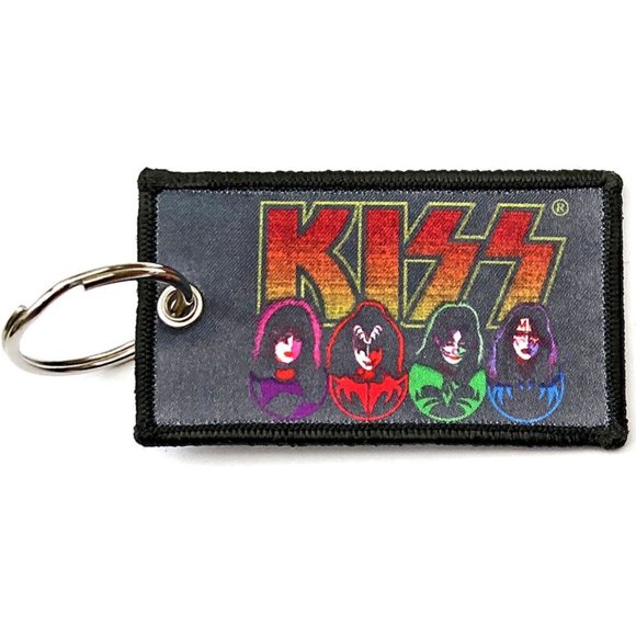 Kiss Faces Double Face Patch Porte-Clés