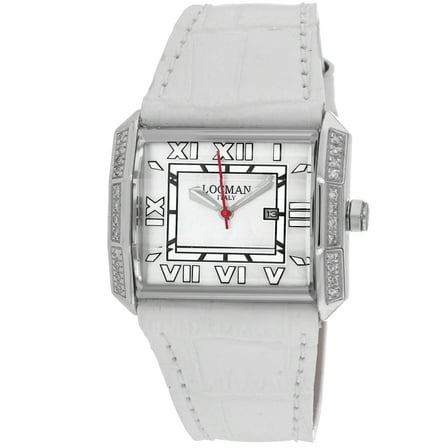 Locman Women's Diamond Classic White Dial Watch - 232MOPWHD/WH LE
