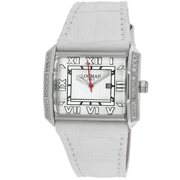 Locman Women's Diamond Classic White Dial Watch - 232MOPWHD/WH LE