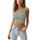 thumbnail image 1 of SAYOO - Camisola sexy de verano para mujer, color sólido, sin mangas, con cuello cuadrado SAYOO Moda, 1 of 9