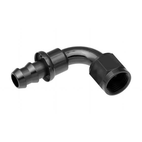 -06 AN 90 degree push lock hose end - clear