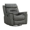 thumbnail image 3 of CHITA Recliner Chair for Adults Swivel Rocker Recliner for Living Room Faux Leather Home Theater Seating, Dark Grey, 3 of 5