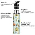 thumbnail image 3 of Yayeee 20oz Insulated Water Bottle Double Wall Stainless Steel with Flip Straw Lid, Whimsical Christmas Pattern, 3 of 7