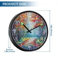 thumbnail image 3 of Voice Activated Clock with Glow Light 12 Inch Large Silent Wall Clock Battery Operated for Home Decor Orange Autumn Forest, 3 of 8