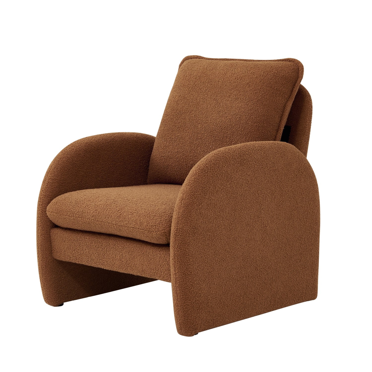 Gewnee Modern Sherpa Upholstered Accent Chair ,Leisure Comfy Single Sofa Chair for Living Room,