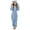 Blue, variant on Diufon Girls Fleece Zip Up Jumpsuits Kids Hooded Rompers Fuzzy Cute Fall Winter Warm Zipper Sleepwear