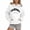 White, variant on Men's And Women's Casual Letter Print Starry Sky Hooded Sweatshirts Extra Long Zipper Hoodie