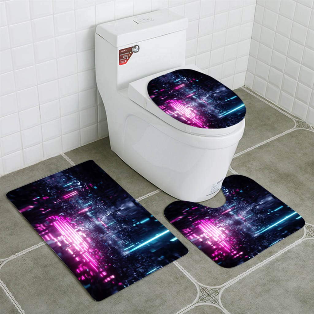 GOHAO 3D Render Abstract Futuristic Urban Background Virtual Reality Cyber Safety 3 Piece