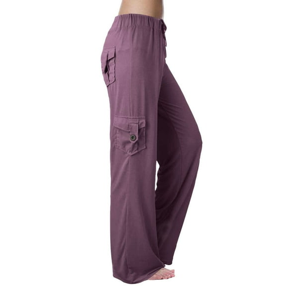 XINXIAOO Women Pants Women's Pants Casual Purple Baggy Pants Loose Fit Pants for Women High Waisted Trousers Women with Pockets Women's Fall Pants