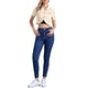 thumbnail image 2 of Chaqueta de mezclilla recortada de manga corta con cuello vuelto para mujer INSPIRE CHIC en color durazno XL, 2 of 6