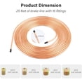 thumbnail image 2 of 25Ft of 3/16 Brake Line Kit Includes 16 Inverted Flare Brake Line Fittings,Brake Line Flaring Tool Kit for Repair of Brake Systems,Universal Brake Line Repair Kit for Car SUV, 2 of 6