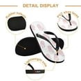thumbnail image 3 of Unisex Comfort Flip Flops Summer Thong Sandals Non Slip Soles Flip Flop for Beach, Pool, and Daily Wear Pink Bunny Footprints S, 3 of 8