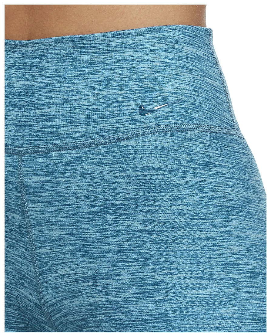 Nike Women's One Luxe Heathered Mid-Rise Training Leggings (Dark Atomic Teal/Clear, Large) - image 2 of 4