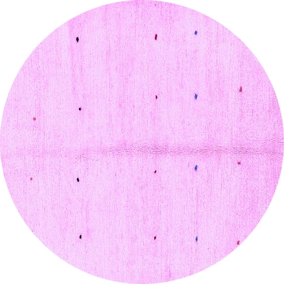 Ahgly Company Indoor Round Solid Purple Modern Area Rugs, 8' Round
