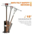thumbnail image 5 of Nuu Garden 46000 BTU Outdoor Propane Gas Heater, Stainless Steel Outdoor Heater with Waterproof Heater Cover and Wheels, Propane Heater, CSA Certification for Patio, Parties, Garden, Brown, 5 of 10
