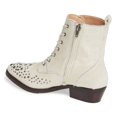 thumbnail image 3 of Lust For Life Portland Boot White Leather Lace Up Pointed Toe Combat Ankle Boot (9), 3 of 6