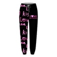 thumbnail image 4 of Rovga Women Pants Valentine's Day Love Heart Printed Bottom Sweatpants Pockets High Waist Sporty Gym Fit Jogger Trousers Female Streetwear, 4 of 4