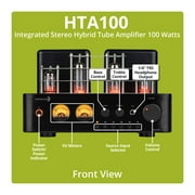 Dayton Audio HTA100 100 Watts Continuous Power 2.0 Channel Audio Power Amplifier with Bluetooth