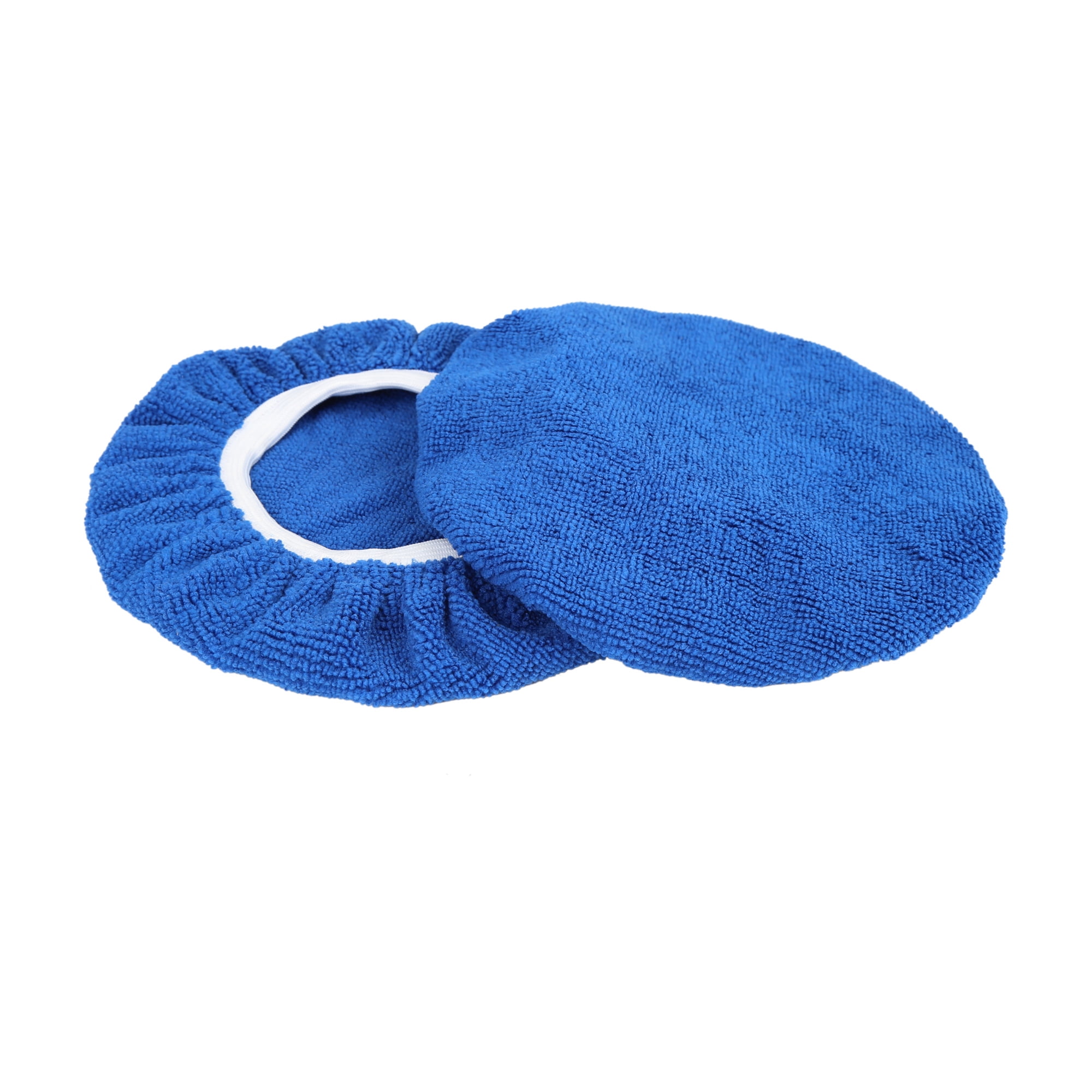Unique Bargains 5Pcs 9"-10" Dark Blue Mircrofiber Car Wax Polishing Pad Covers