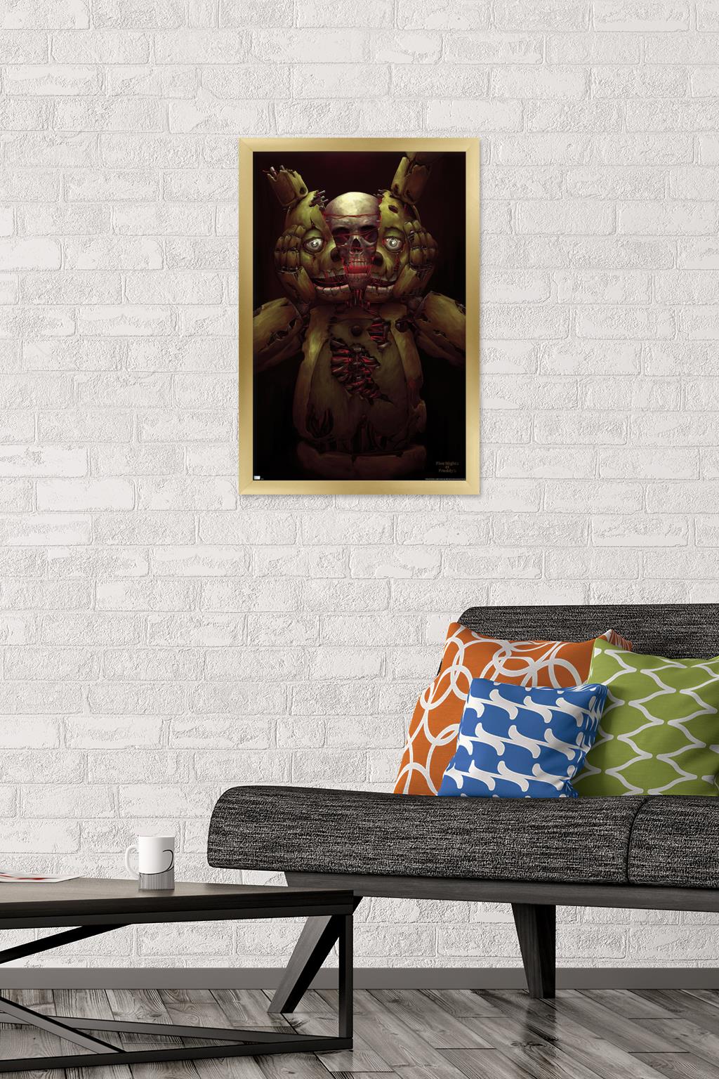 Five Nights at Freddy's - Skull Wall Poster, 14.725" x 22.375" Framed