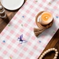 thumbnail image 3 of Spring Table Runner 90 Inches, Bicycles Leaves Butterfly Flowers Pink Buffalo Plaid Bed Runner Dresser Scarves Tabletop for Indoor Outdoor Parties/Ceremony/Banquet, 13" x 90", 3 of 8