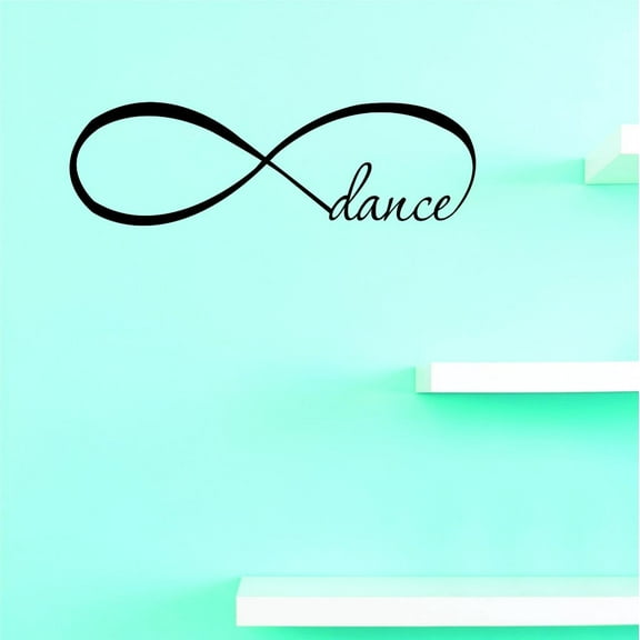 Custom Decals Infinity Dance Wall Art Size: 8 X 20 Inches Color: Black