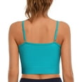 thumbnail image 5 of Charmo Womens Padded Crop Tank Tops Ribbed Knit Fitness Workout Yoga Cami, 5 of 8