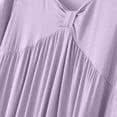 thumbnail image 6 of Xixinqiwan Women's Plus Size Nightgown Modal Cotton Nightdress Short Sleeve Sleepwear Summer V Neck Long Nightwear Purple XL, 6 of 6