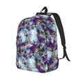 thumbnail image 2 of Yiaed Purple Marble Texture Print Backpack, Premium Laptop Backpack, Travel Backpack for Women, Lightweight Backpacks, Comfortable Back Pack-Medium, 2 of 5