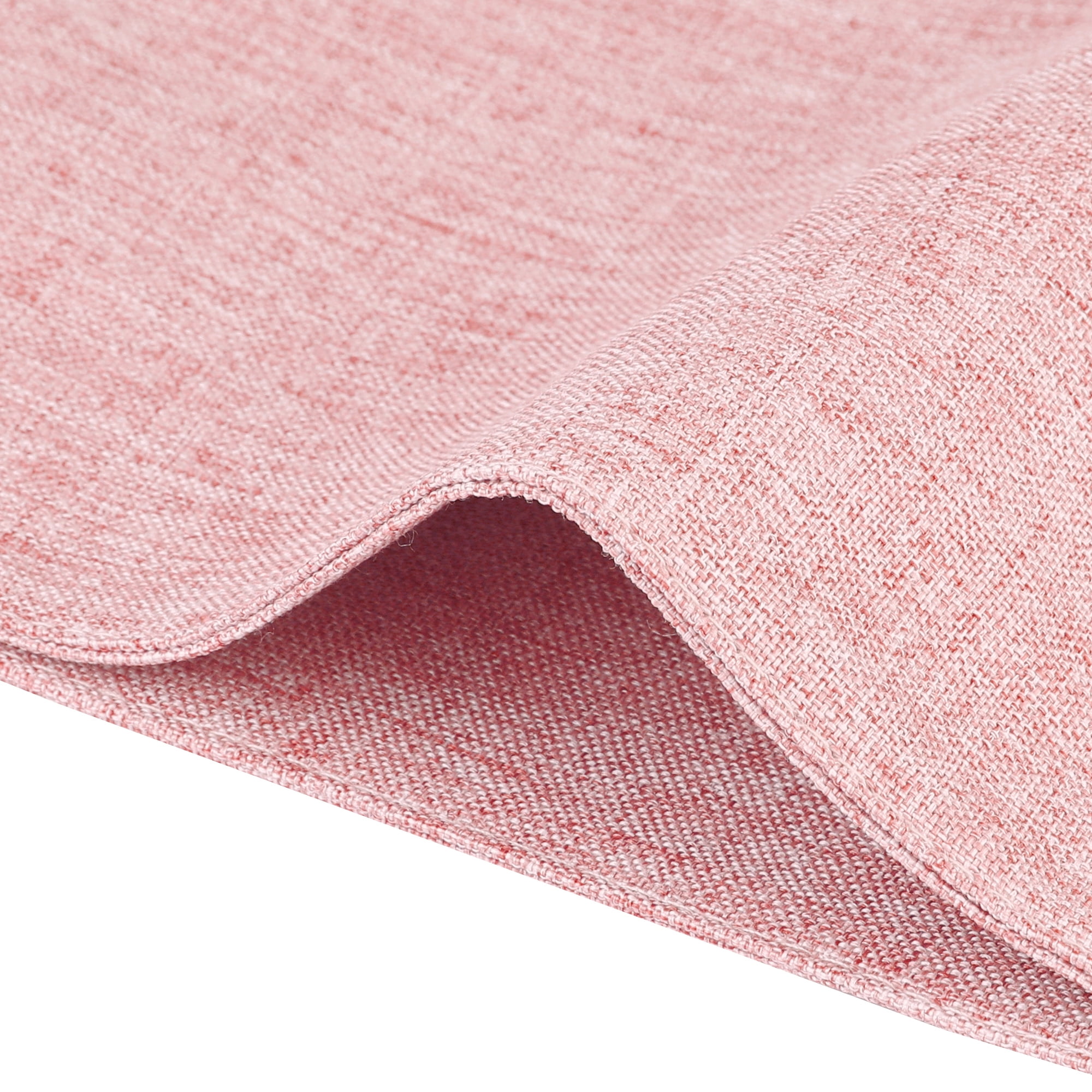 Unique Bargains Placemats Set of 6 Heat Resistant Place Imitation Linen Place Table Mats Light Pink