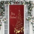 thumbnail image 3 of Stijggn Christmas Door Tapestries Christmas Party Decorations Xmas Tree Door Cover Banner Merry Christmas Door Hanging Backdrop Decorations for Winter Indoor Outside Front Door Banner, 3 of 7