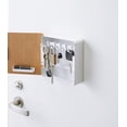 thumbnail image 5 of Yamazaki Home Rin Square Magnetic Key Cabinet - Wood Accented Keychain Organizer - Steel + Wood, 5 of 7