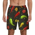 thumbnail image 2 of Goofa Chili2 Printed Men's Swim Trunks Board Shorts Quick Dry Mens Swimming Trunks with Compression Liner,Breathable Fit Hawaii Beach Shorts-Large, 2 of 9