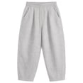 thumbnail image 5 of vigerkar Cotton Baggy Low Rise Barrel Pants for Women, Relaxed Lounge Boho Beach Travel Wide Leg Trousers, Breathable Summer Style (Light Gray, XXL), 5 of 6