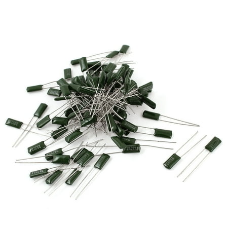 Mfd 100v Radial - Unique Bargains 90Pcs Radial Leads Polyester Film Capacitance Capacitors 100V 2.2nF 5%