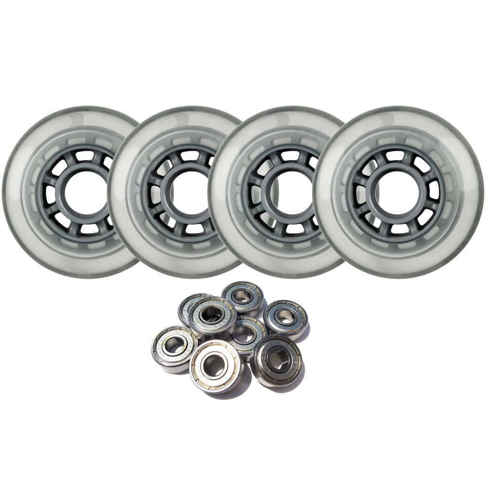 Indoor/Outdoor Inline Skate Wheels Roller Hockey 76mm 78a 4Pack ABEC 5