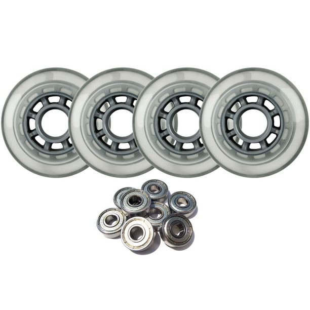 Indoor/Outdoor Inline Skate Wheels Roller Hockey 76mm 78a 4Pack ABEC 5