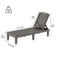 thumbnail image 5 of Uforic Outdoor Chaise Lounge Set of 2, 5-Position Adjustable Backrest, Waterproof for Patio, Gray, 5 of 9