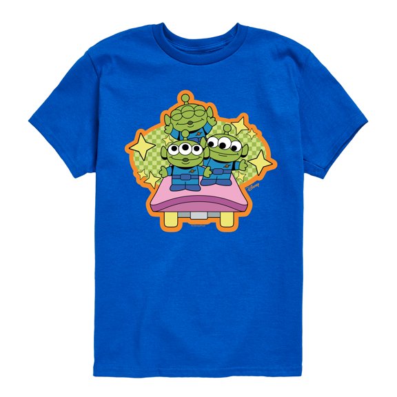 Toy Story - Green Checker - Youth Boys Short Sleeve Graphic T-Shirt