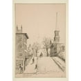 thumbnail image 2 of George H. Langzettel 14x18 Black Ornate Wood Framed Double Matted Museum Art Print Titled - Perspective Problem, Grand Avenue from Quinnipiac&nbsp;Avenue (Late 19th-Mid-20th&nbsp;Century), 2 of 5