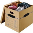 thumbnail image 2 of Medium Classic Moving Box 20 Pack, Reinforced Handles, Tape-Free Assembly, Box with Lid, 19-in x 14.5-in x 15.5-in, 2 of 5