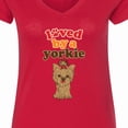 thumbnail image 4 of Inktastic Yorkshire Terrier Dog Yorkie Women's V-Neck T-Shirt, 4 of 5