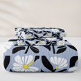 thumbnail image 5 of jejeloiu Muted Floral Quilt Full For Girls,Pastel Pattern Full Bedspread Sets,Light Blue Black,3pcs, 5 of 7