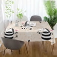 thumbnail image 6 of GZHJMY Zebra Tablecloth, Rectangle Waterproof Washable Polyester Table Cover for Picnic Dinner Holiday Party Decor, 54 x 54 Inch, 6 of 7