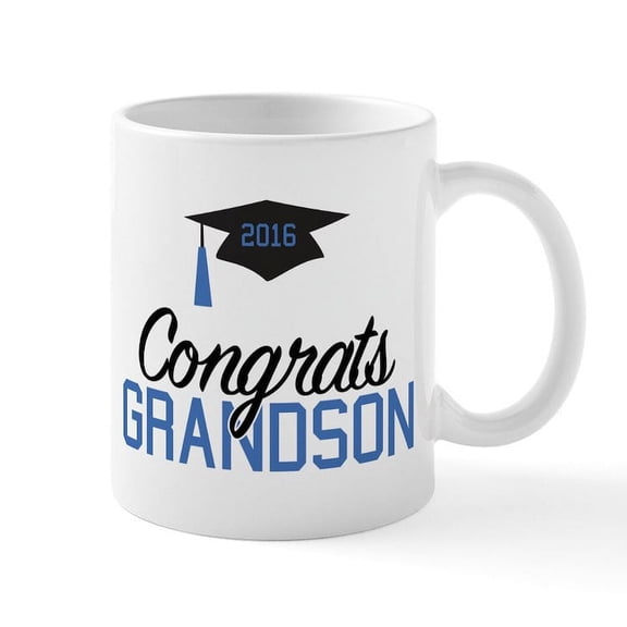 CafePress - Congrats Grandson Mug - 11 oz Ceramic Mug - Novelty Coffee Tea Cup