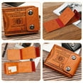 thumbnail image 3 of GOOHOCHY Cartera pequeña Cartera de cuero Patrón Hombres Cartera plegable Hombres Monedero vintage Accesorio de cartera, 3 of 7